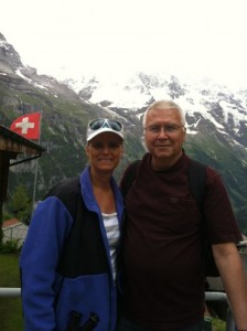 Andy and me in Murren Switzerland about an hour from our home in Lorrach Germany!